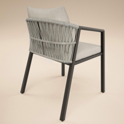 SOLACE+CO Hana Lynden Grey and Brown 4 Seater PE Rattan Oval Garden Dining Set - thumbnail 4