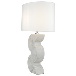 Hattie Ceramic Table Lamp - White - thumbnail 4