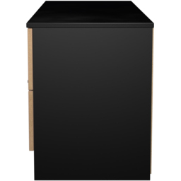 Crowndale Java Slatt Effect and Black 4 Drawer Bedbox - thumbnail 3