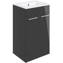 Bathstore Milford 2 Door Anthracite Floor Standing Basin Unit 510mm