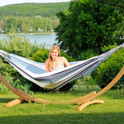 Amazonas Apollo Marine Cotton Premium Garden Hammock and Stand Set - thumbnail 4
