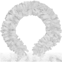 tectake White Artificial Christmas Garland 2.7m - thumbnail 2