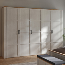 Florence Bohol 5 Door Riviera Oak and White Wardrobe