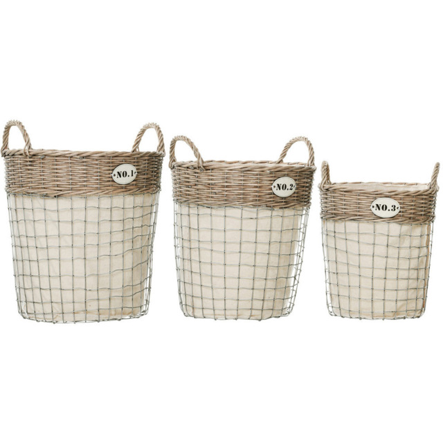 Premier Housewares Lida Round Laundry Baskets 3 Pack - image 1