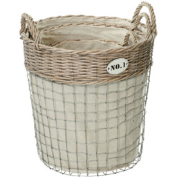 Premier Housewares Lida Round Laundry Baskets 3 Pack - thumbnail 4