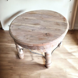 Acacia Home Light Wood Round Table - thumbnail 3
