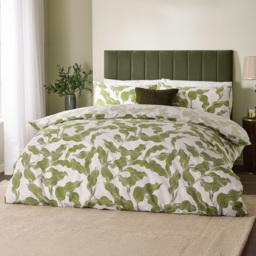 Hoem Lauro Green Printed Single Reversible Duvet Set - thumbnail 1
