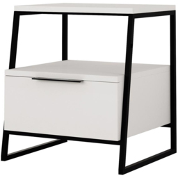 FWStyle Pal White Single Drawer Bedside Table - thumbnail 2