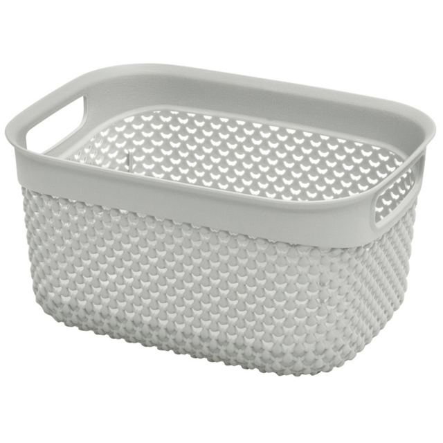 JVL Droplette 3.3L Ice Grey Storage Basket - image 1