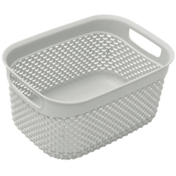 JVL Droplette 3.3L Ice Grey Storage Basket - thumbnail 4