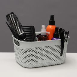 JVL Droplette 3.3L Ice Grey Storage Basket - thumbnail 2