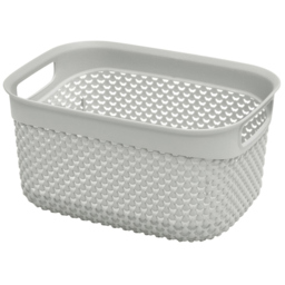 JVL Droplette 3.3L Ice Grey Storage Basket - thumbnail 1