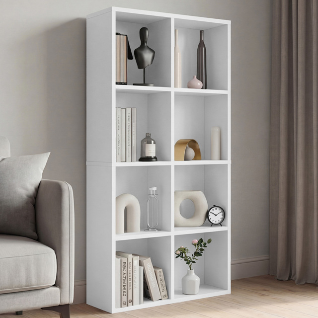 Vida Designs White 8 Shelf Cube Storage Unit - image 1