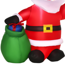 StarBright LED Inflatable Christmas Santa Claus with Gifts Decoration 3.9ft - thumbnail 4