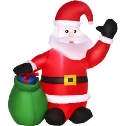 StarBright LED Inflatable Christmas Santa Claus with Gifts Decoration 3.9ft - thumbnail 2