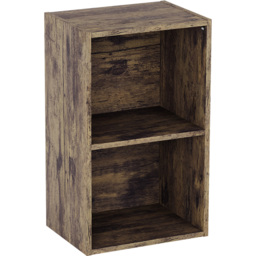 Vida Designs Oxford Dark Wood 2 Shelf Cube Bookcase - thumbnail 2