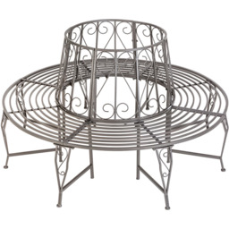 tectake Enyd Circular Tree Bench - thumbnail 2