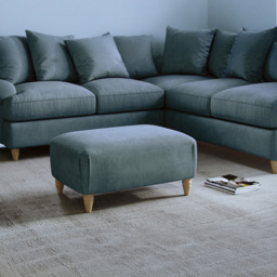 Clara Faro 9 Blue Agmamito Footstool - thumbnail 3