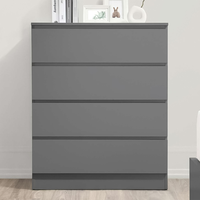 Oslo 4 Drawer Grey Chest of Drawers - image 1