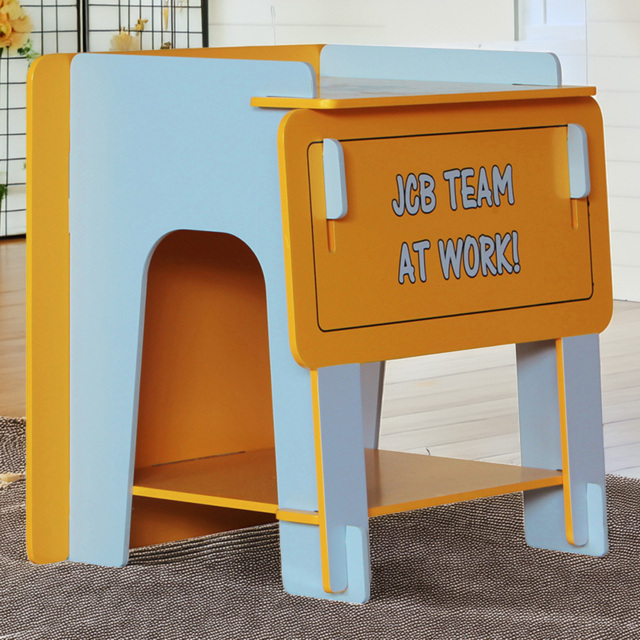 Kidsaw JCB Yellow and White Single Shelf Bedside Table - image 1