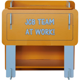Kidsaw JCB Yellow and White Single Shelf Bedside Table - thumbnail 3