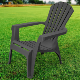 Dolomiti Anthracite Slatted Stackable Garden Chair