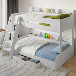 Flair Flick White Triple Bunk Bed - thumbnail 1