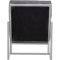 Premier Housewares Hana Black Velvet Stainless Steel Frame Chair - thumbnail 4