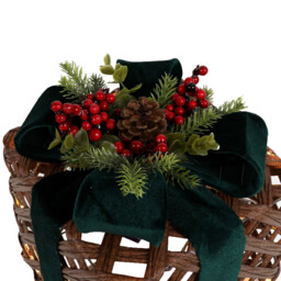 Royal Emerald Green LED Velvet Present Christmas Decoration Set of 3 - thumbnail 3