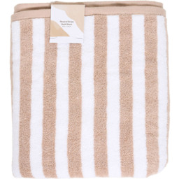 Neutral Stripe Bath Sheet - thumbnail 1