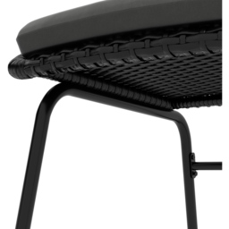 Outsunny Rattan Effect 2 Seater Bistro Set Black - thumbnail 3