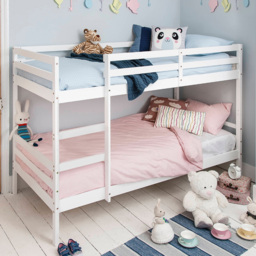 Noa and Nani Jakke White Bunk Bed with Straight Ladder - thumbnail 1