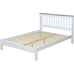 Core Products Capri Double White Slatted Low End Bed Frame - thumbnail 2