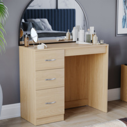 Vida Designs Riano 3 Drawer Pine Dressing Table - thumbnail 1