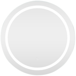 ValueLights Round Inset LED Bathroom Mirror with Touch Control - thumbnail 1