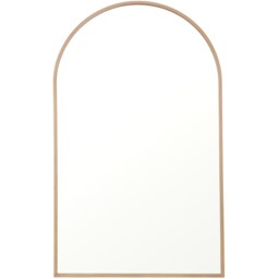 Wide Metal Arch Mirror  Oak