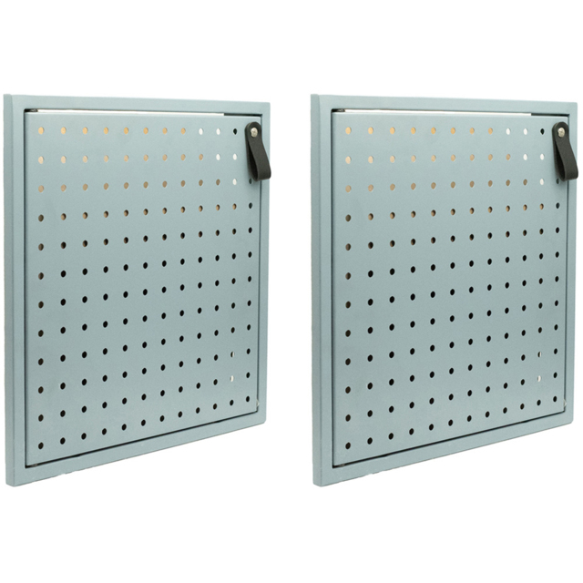 Homebase 33.4cm 2 Pack Blue Cube Storage Door with Metal Pegboard - image 1