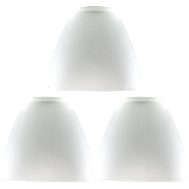 ValueLights White Glass Dome Shaped Lamp Shade 3 Pack - image 1