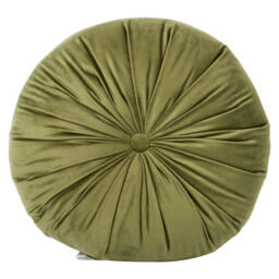 Divante Green Round Velvet Cushion 43cm
