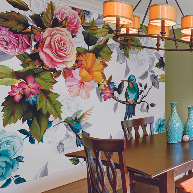 Origin Murals Hummingbird Garden Multicolour Wall Mural - image 1