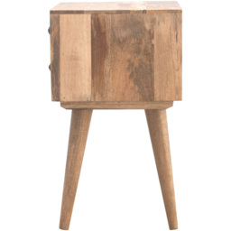 Artisan Furniture Beige 2 Drawer Solid Wood Bedside Table - thumbnail 4