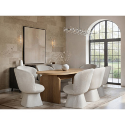 SOLACE+CO Varm Aiko Ribbed Wooden 8 Seater Dining Set - thumbnail 4