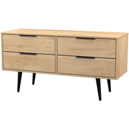 Crowndale Hong Kong 4 Drawer Nebraska Oak Bed Box Ready Assembled - thumbnail 2