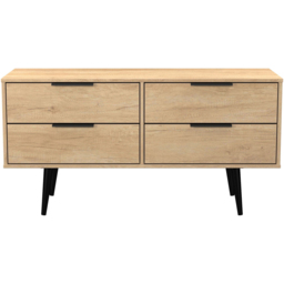 Crowndale Hong Kong 4 Drawer Nebraska Oak Bed Box Ready Assembled - thumbnail 3