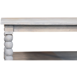 Artisan Furniture Barclay Acid Wash Beige Single Shelf Solid Wood Coffee Table - thumbnail 4