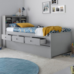 Veera Grey Storage Guest Bed