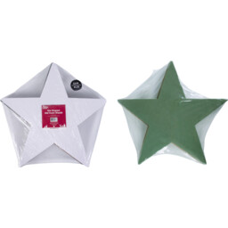 Star Shaped Foam Wreath - White and Green - thumbnail 2