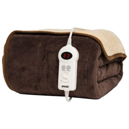 MYLEK Chocolate Reversible Heated Throw - thumbnail 1