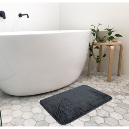 Savannah Grey Backed Bath Mat 75 x 45cm - thumbnail 2
