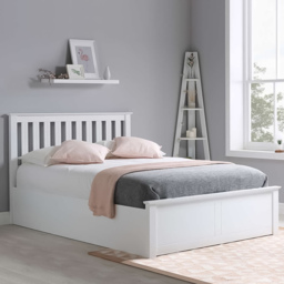 Phoenix Small Double White Ottoman Bed